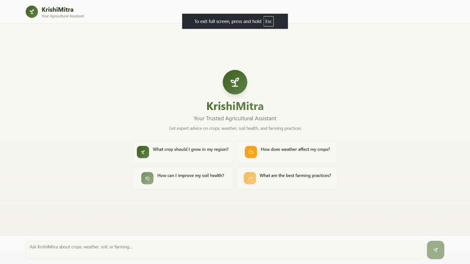 KrishiMitra project mockup