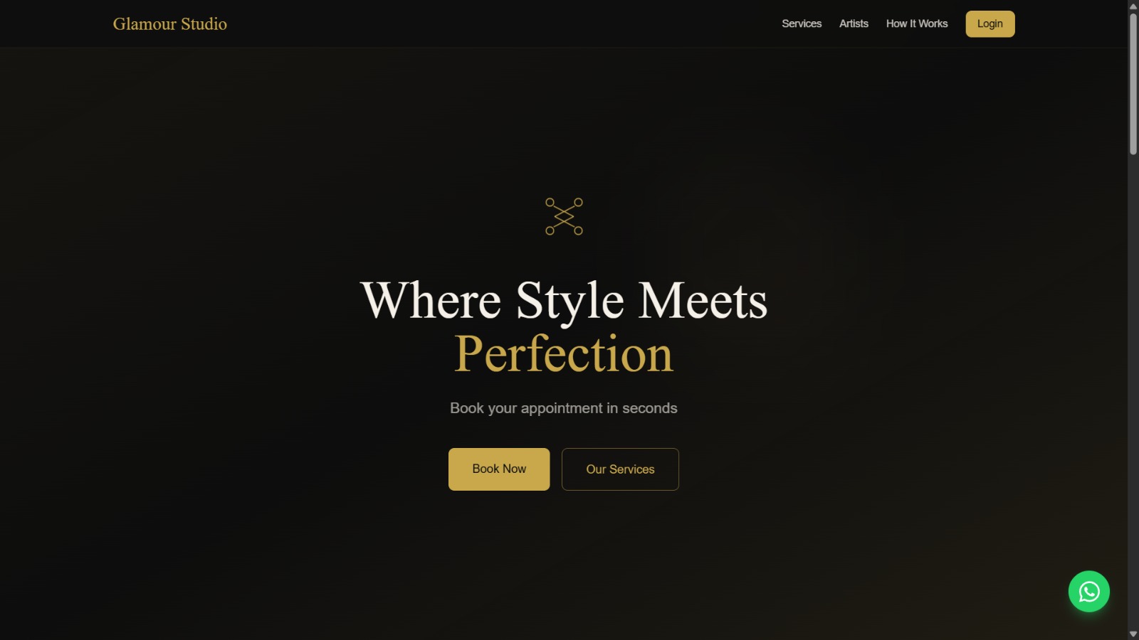 Glamour Studio project mockup